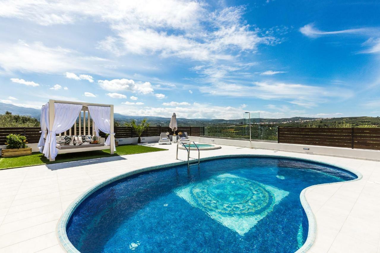 Caramel Villa, With 40M2 Pool & Spa Whirlpool, By Thinkvilla Pánormos Dış mekan fotoğraf