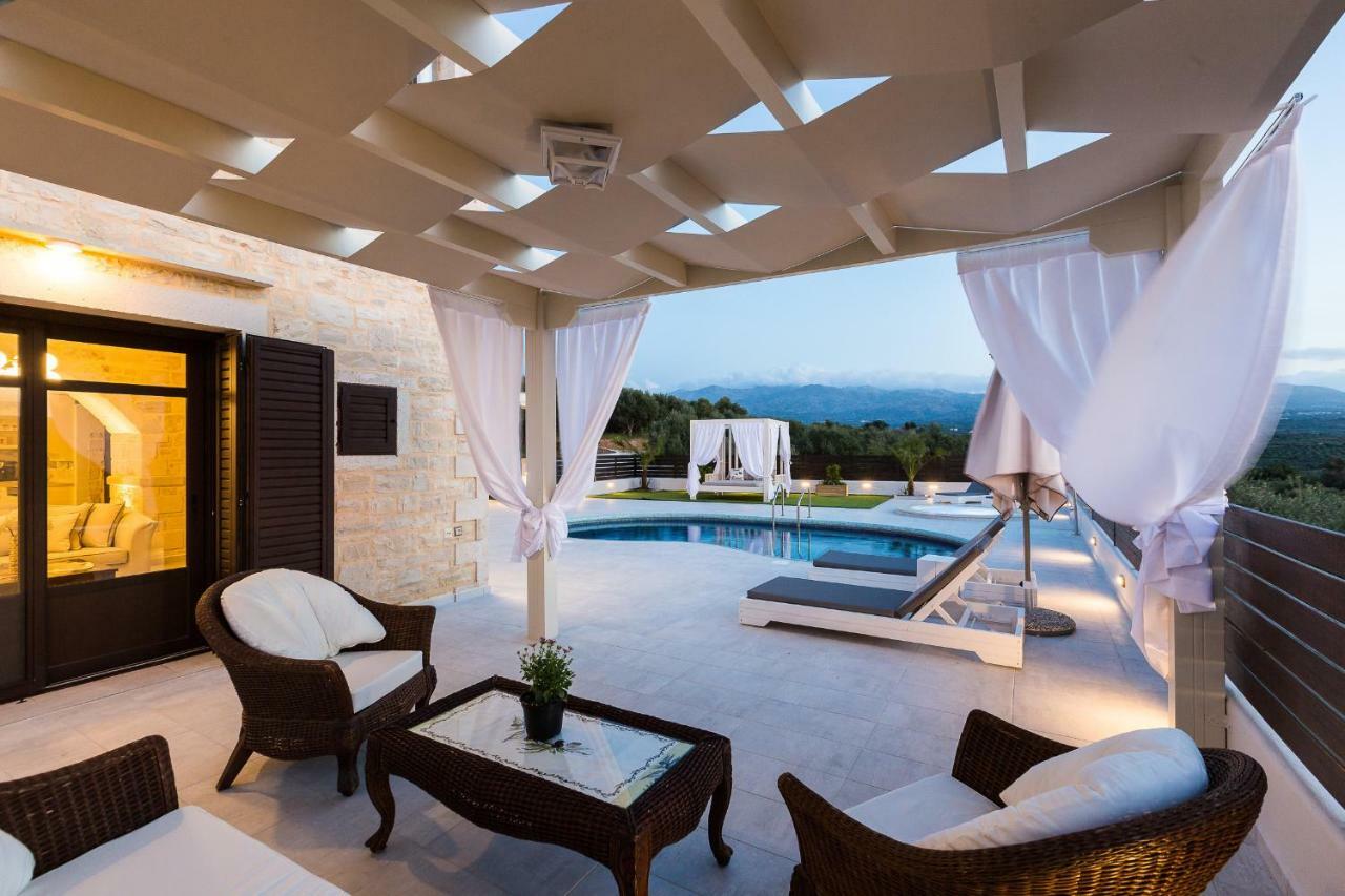 Caramel Villa, With 40M2 Pool & Spa Whirlpool, By Thinkvilla Pánormos Dış mekan fotoğraf