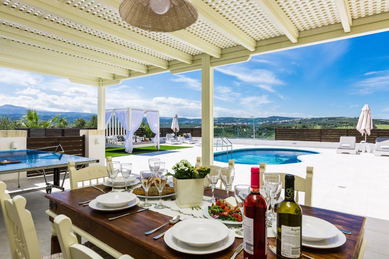 Caramel Villa, With 40M2 Pool & Spa Whirlpool, By Thinkvilla Pánormos Dış mekan fotoğraf